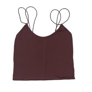 y2k american eagle outfitters brown ribbed tank top